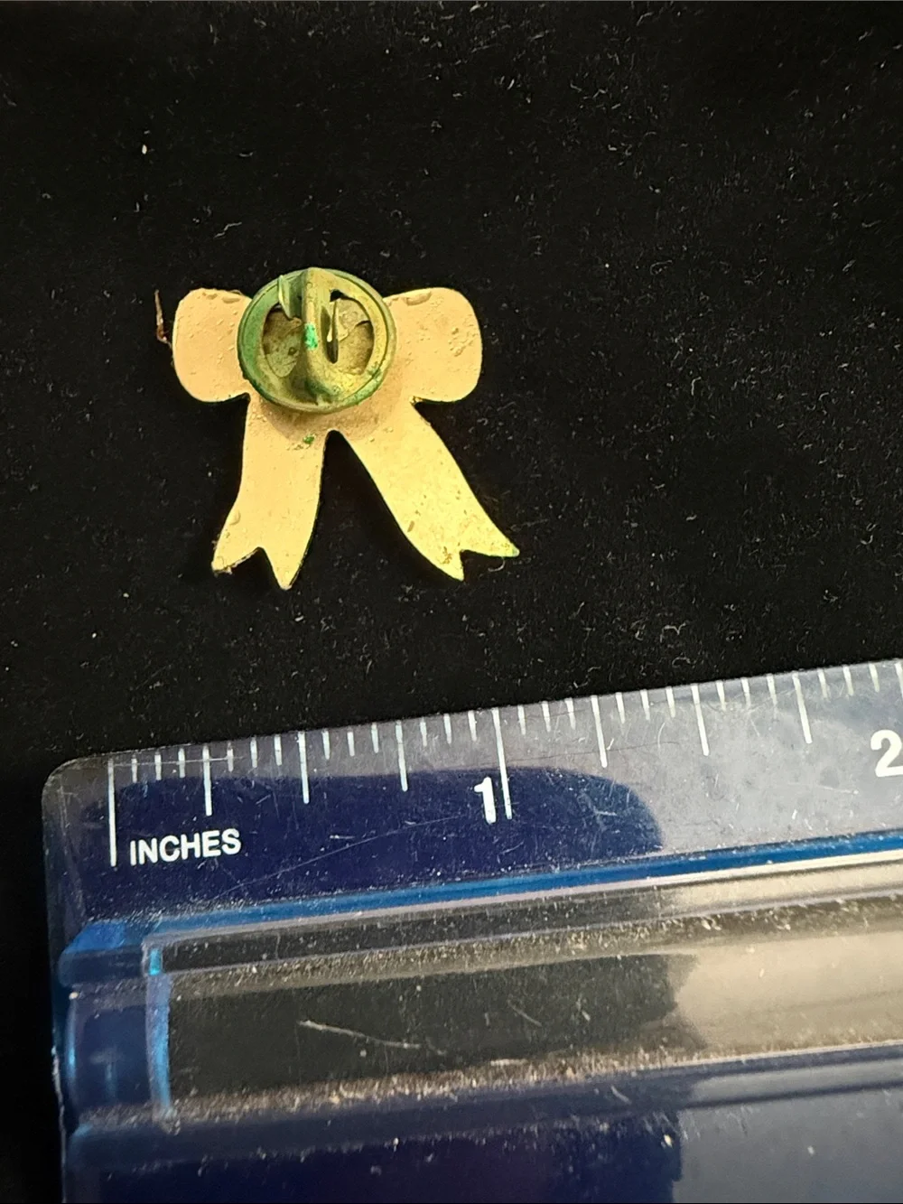 Red Ribbon Bow Enamel Pin - Anti-Drug Message